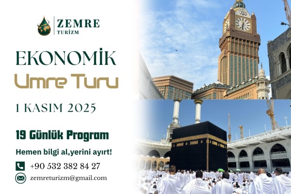 🕋 1 – 20 Kasım 2025 Gaziantep Çıkışlı / Umre Turu | EKONOMİK